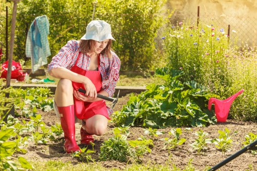 Inspection clipboard used during supplier audit of garden maintenance services